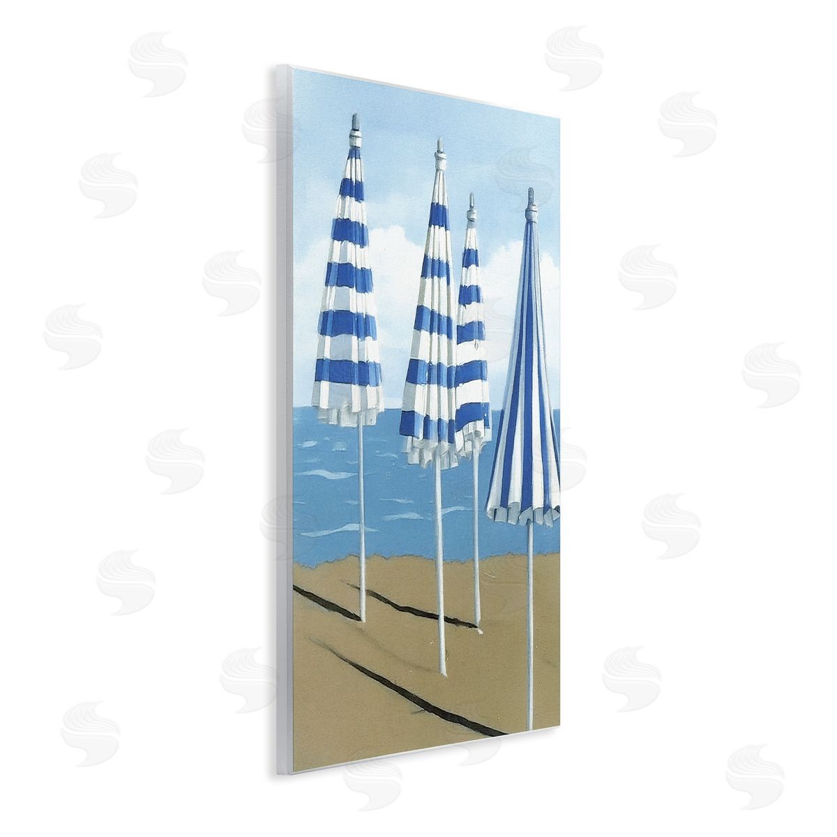 Norm Stelfox Sicilian Summer Umbrellas Canvas Wall Art Print