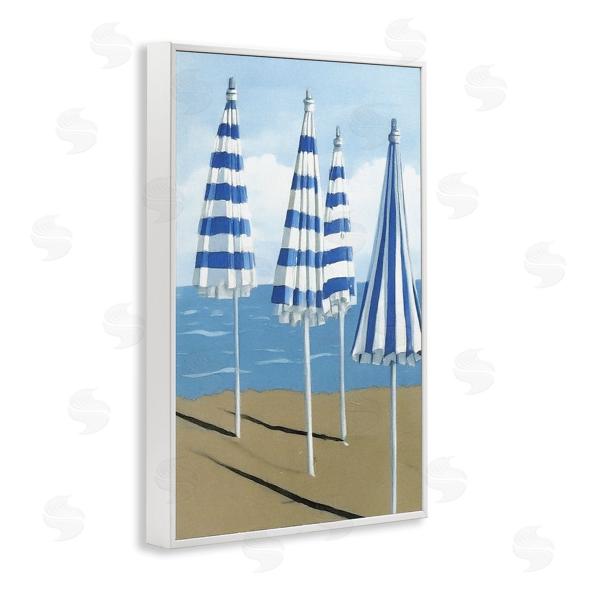 Norm Stelfox Sicilian Summer Umbrellas Canvas Wall Art Print