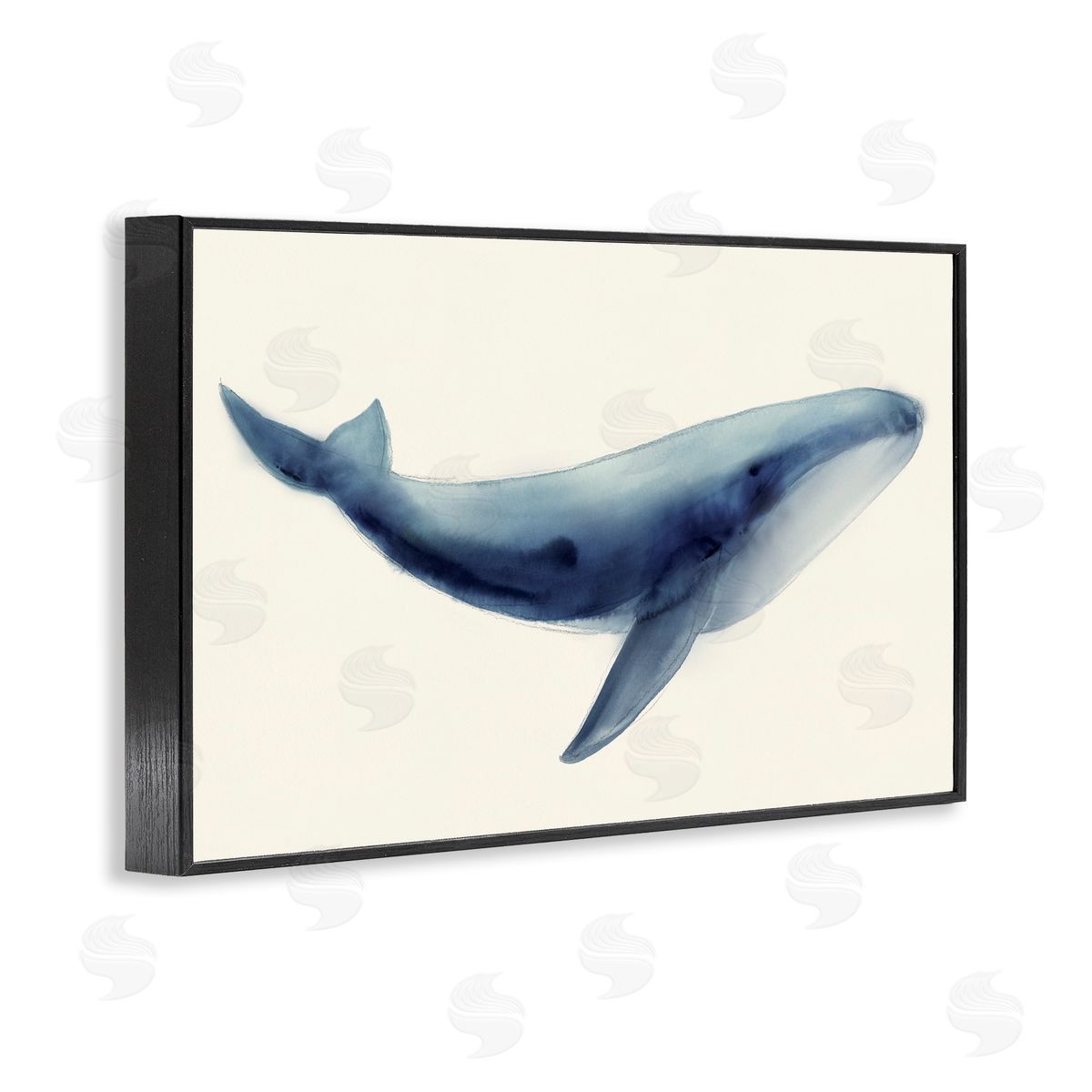 Lily K. Soft Gentle Giant Whale Canvas Wall Art Print