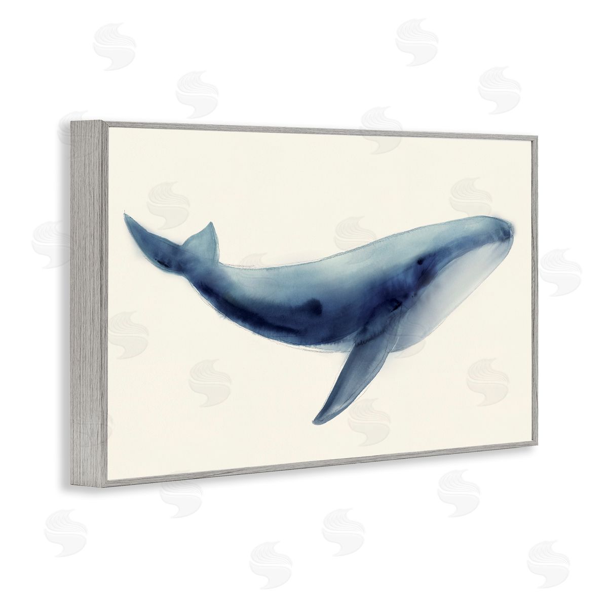 Lily K. Soft Gentle Giant Whale Canvas Wall Art Print