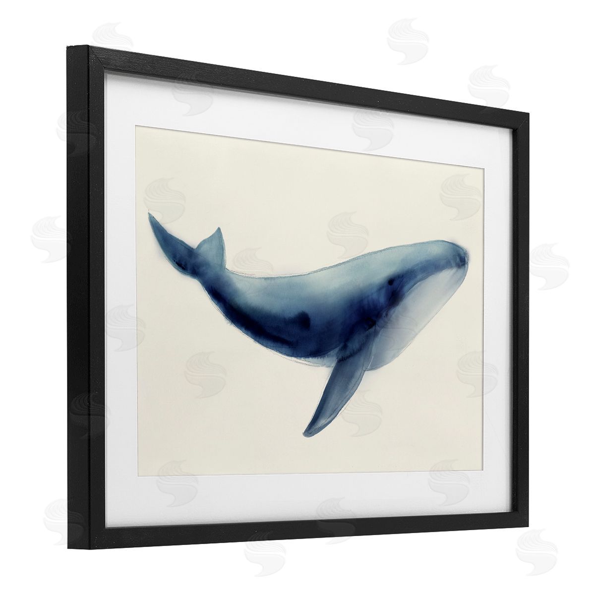 Lily K. Soft Gentle Giant Whale Canvas Wall Art Print