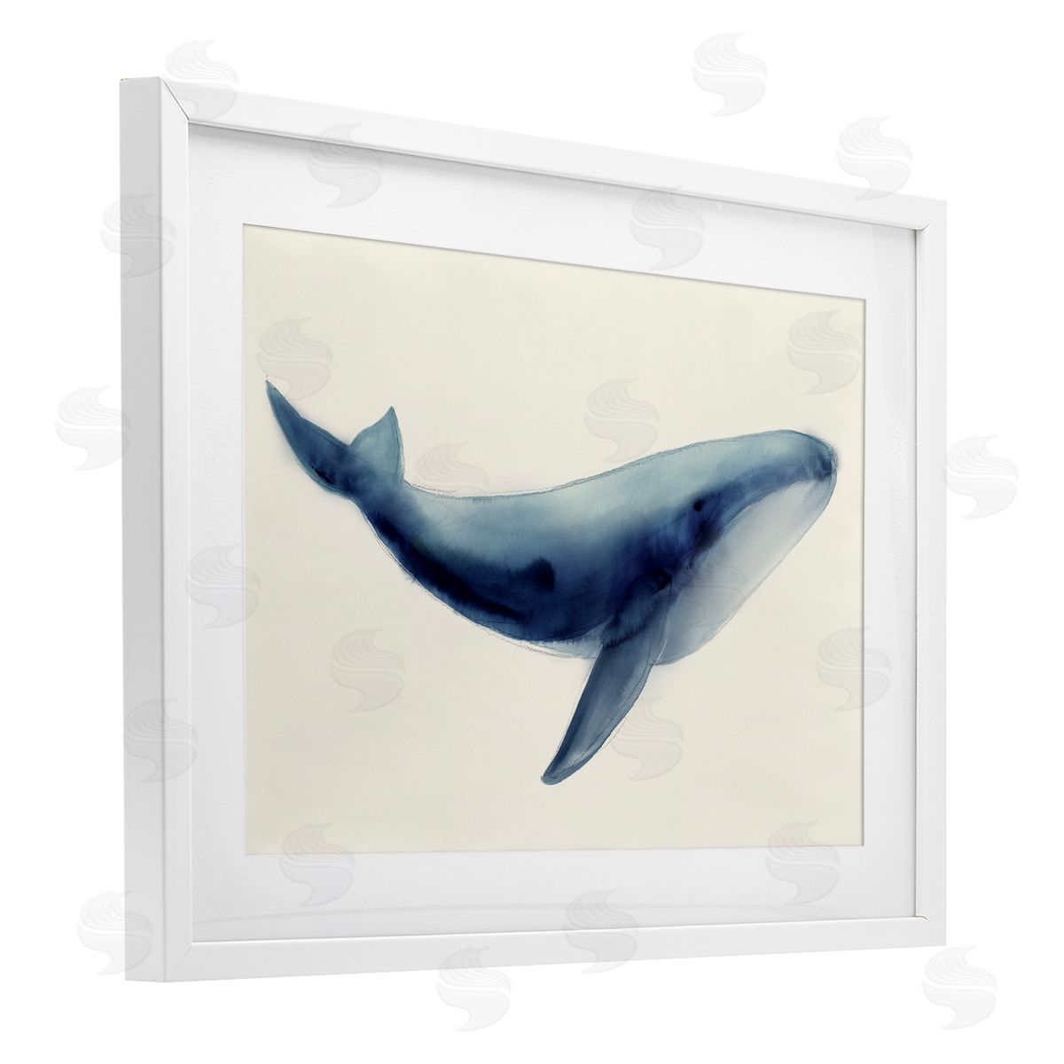Lily K. Soft Gentle Giant Whale Canvas Wall Art Print