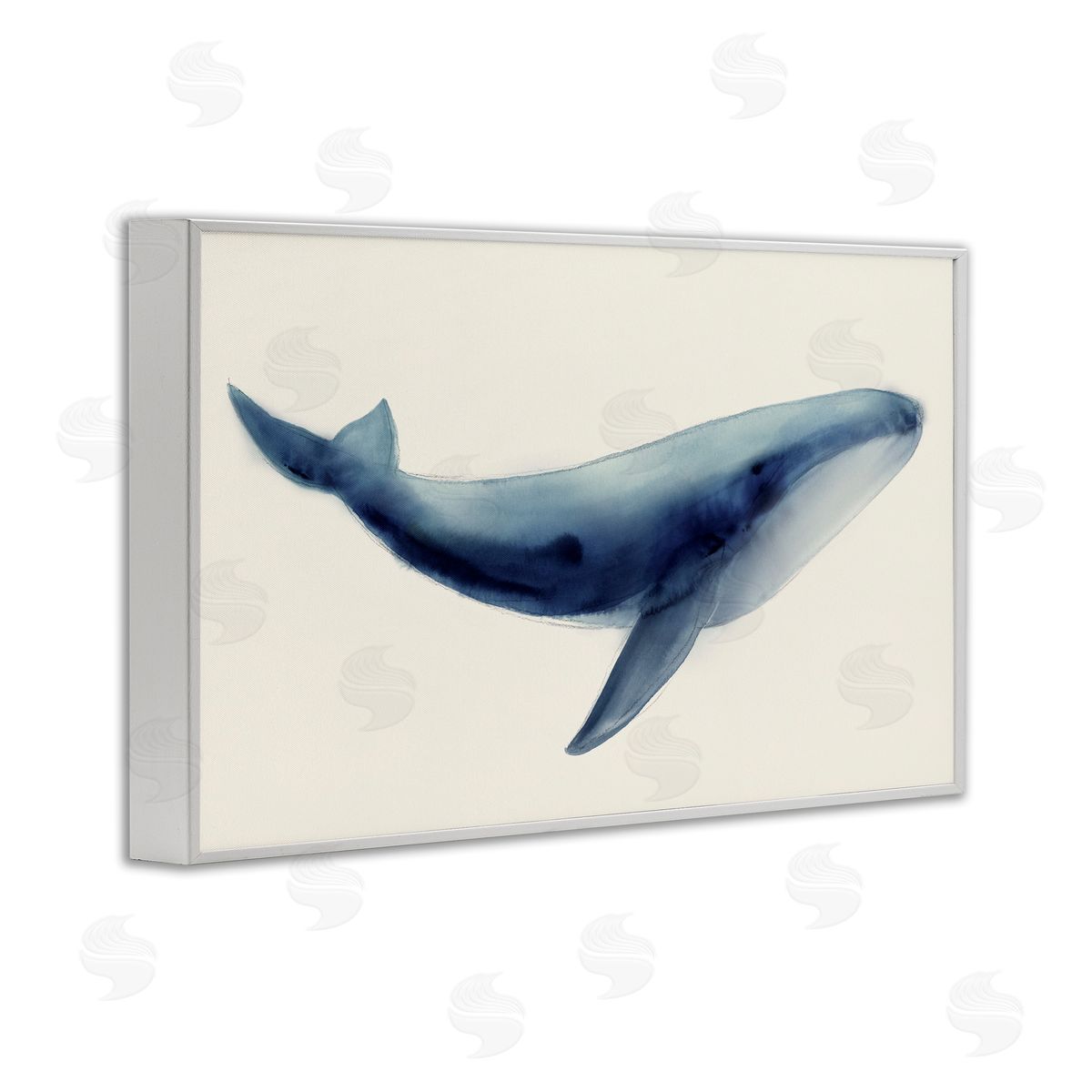 Lily K. Soft Gentle Giant Whale Canvas Wall Art Print