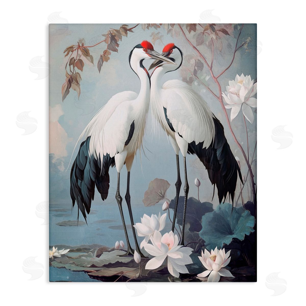 Steve Hunziker Shore Line Magic Cranes Canvas Wall Art Print