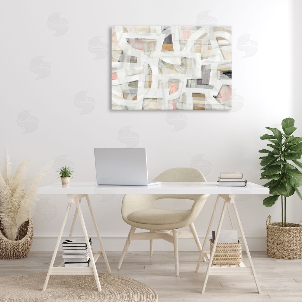 Hannah Dawson Soft Angles Abstraction Printed Wall Art in Room