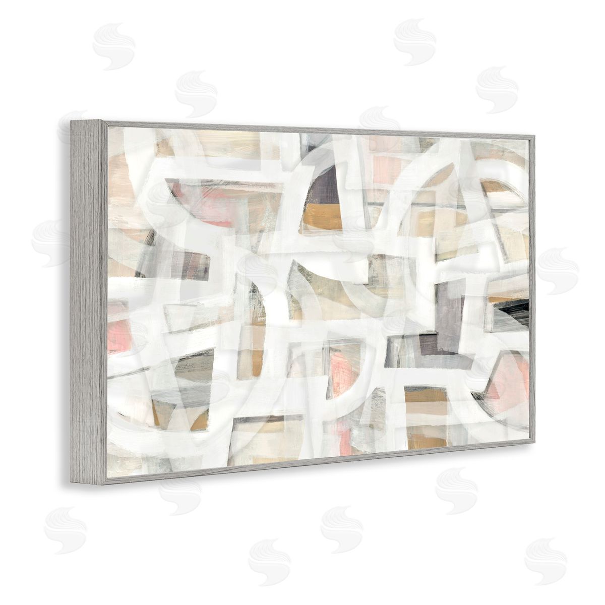 Hannah Dawson Soft Angles Abstraction Gray Framed Giclee Art Print