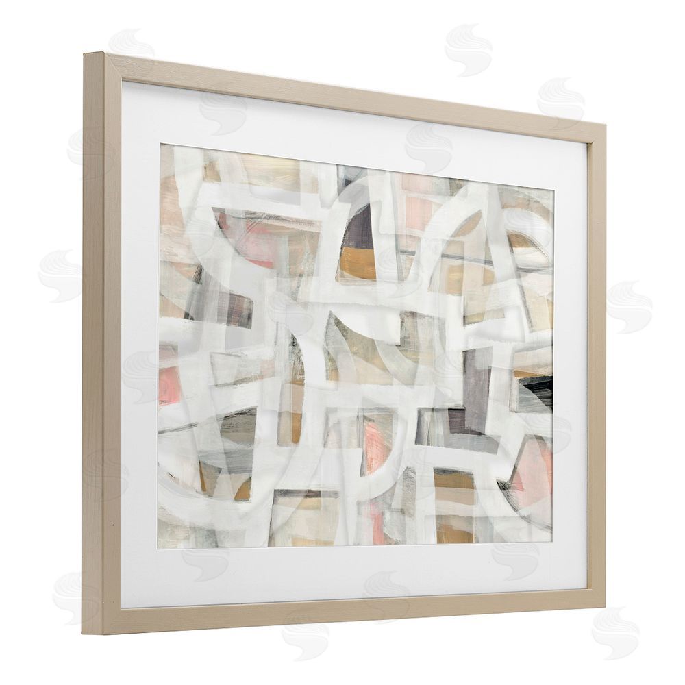 Hannah Dawson Soft Angles Abstraction Birch Framed Print Under Glass Art