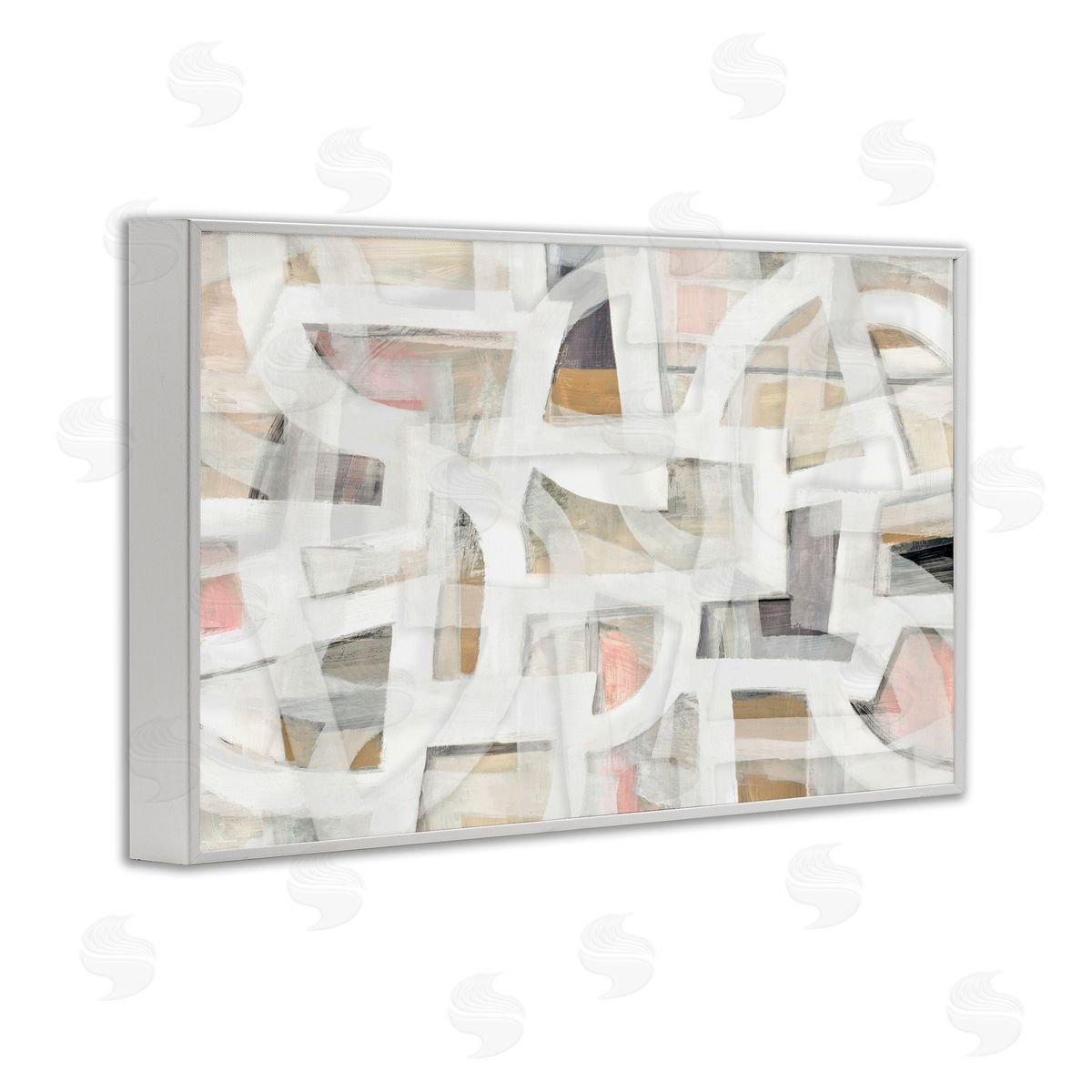 Hannah Dawson Soft Angles Abstraction White Frame Giclee Art Print
