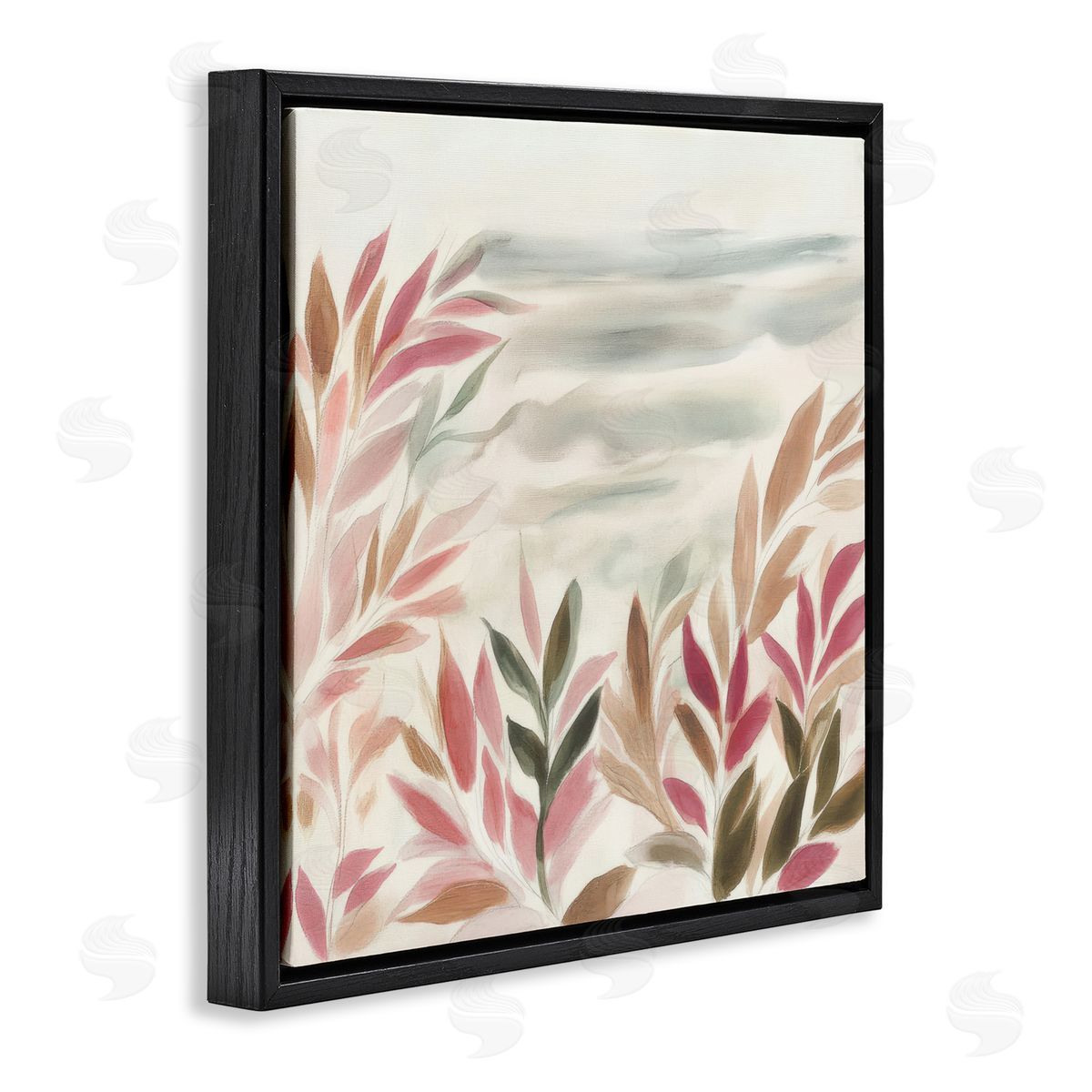 Mona Grace Muted Windblown Leaves Canvas Wall Art Print