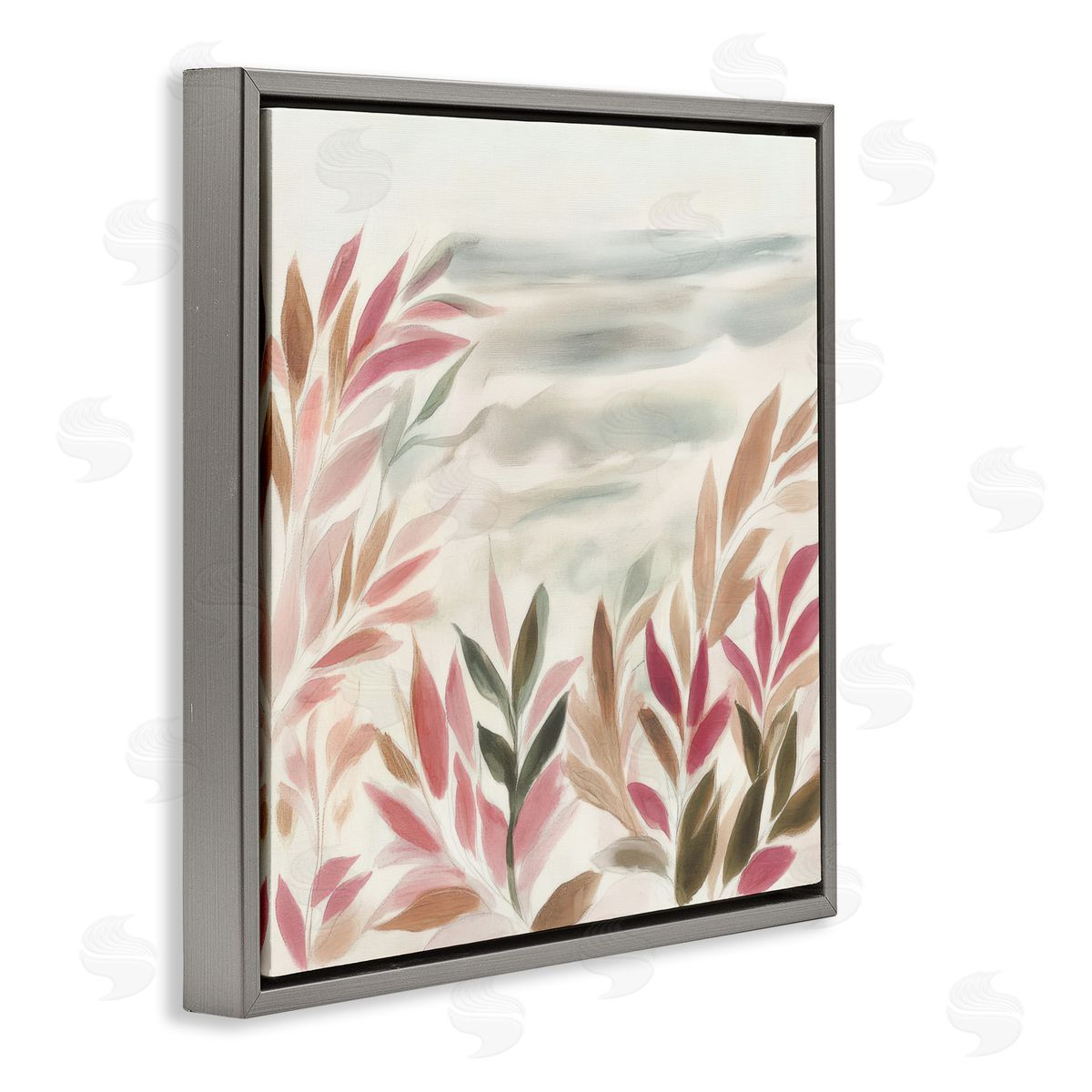Mona Grace Muted Windblown Leaves Canvas Wall Art Print