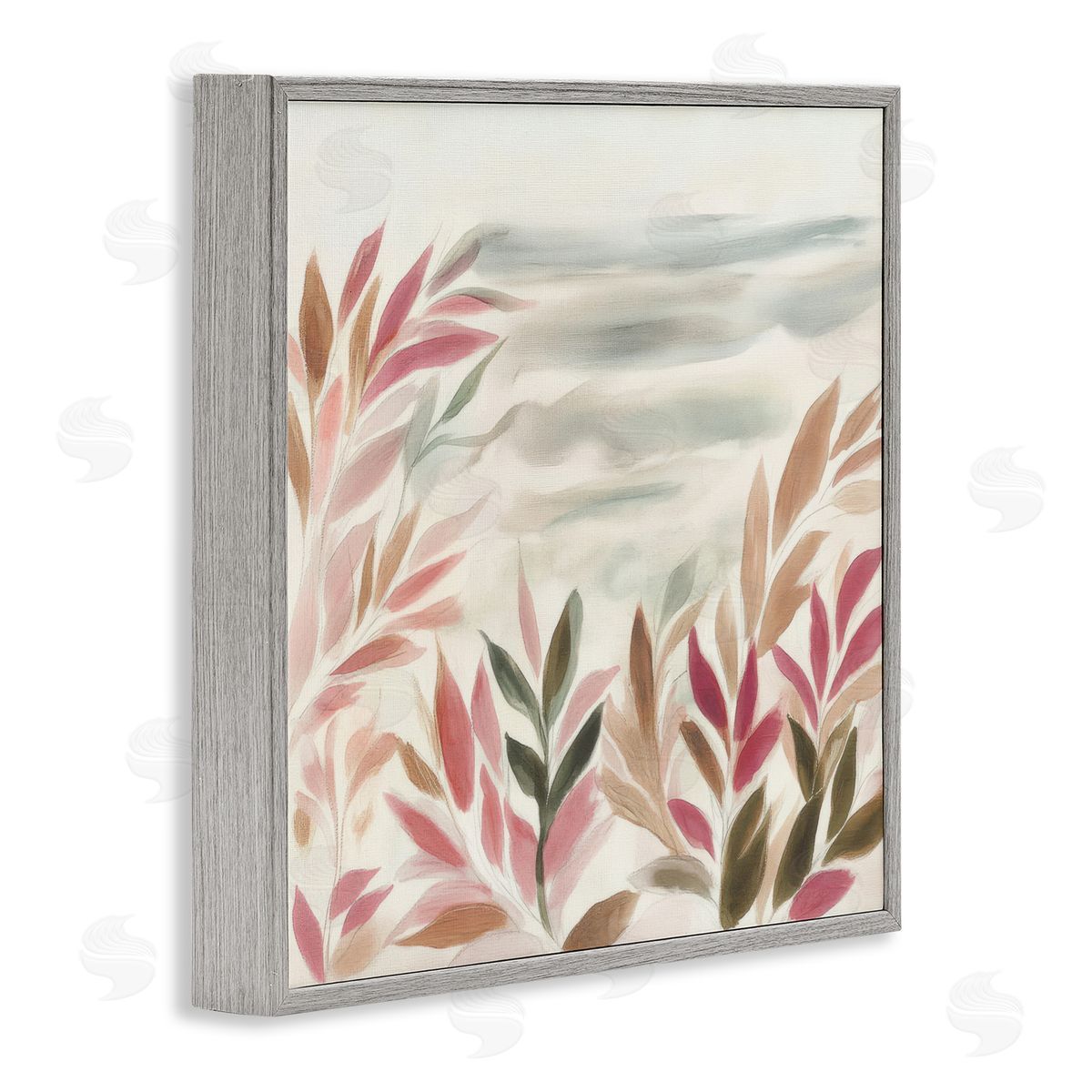 Mona Grace Muted Windblown Leaves Canvas Wall Art Print
