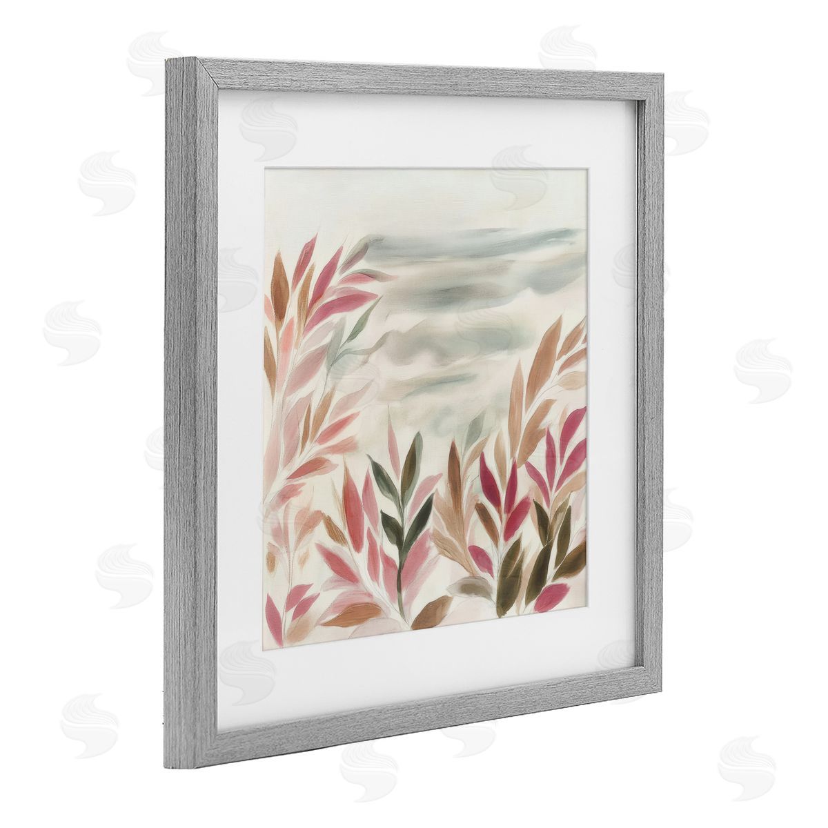 Mona Grace Muted Windblown Leaves Canvas Wall Art Print