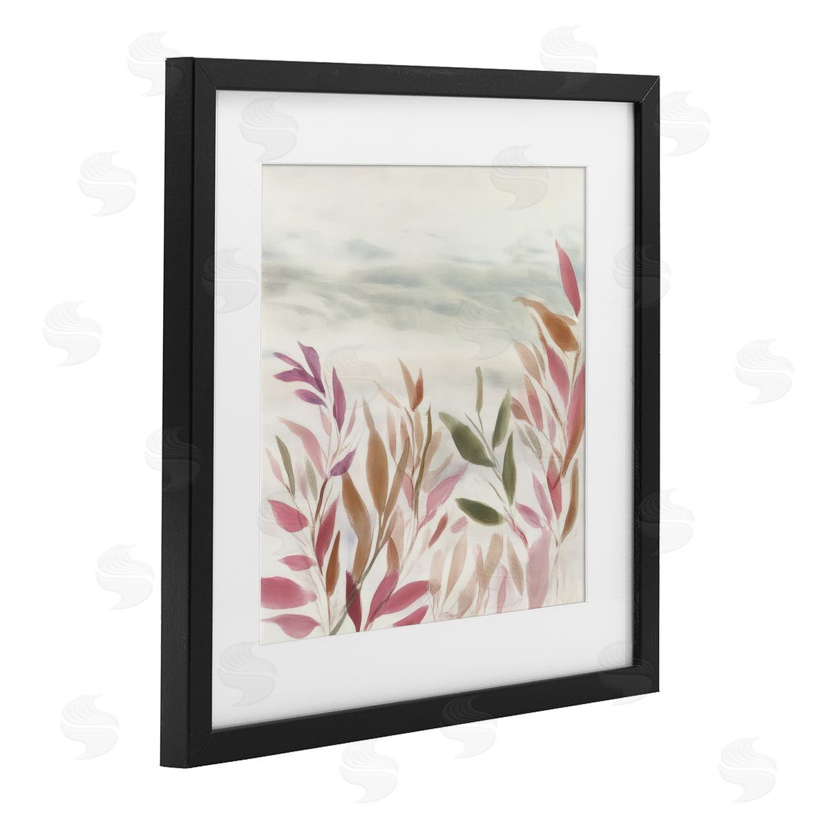 Mona Grace Gentle Earthy Windswept Leaves Canvas Wall Art Print