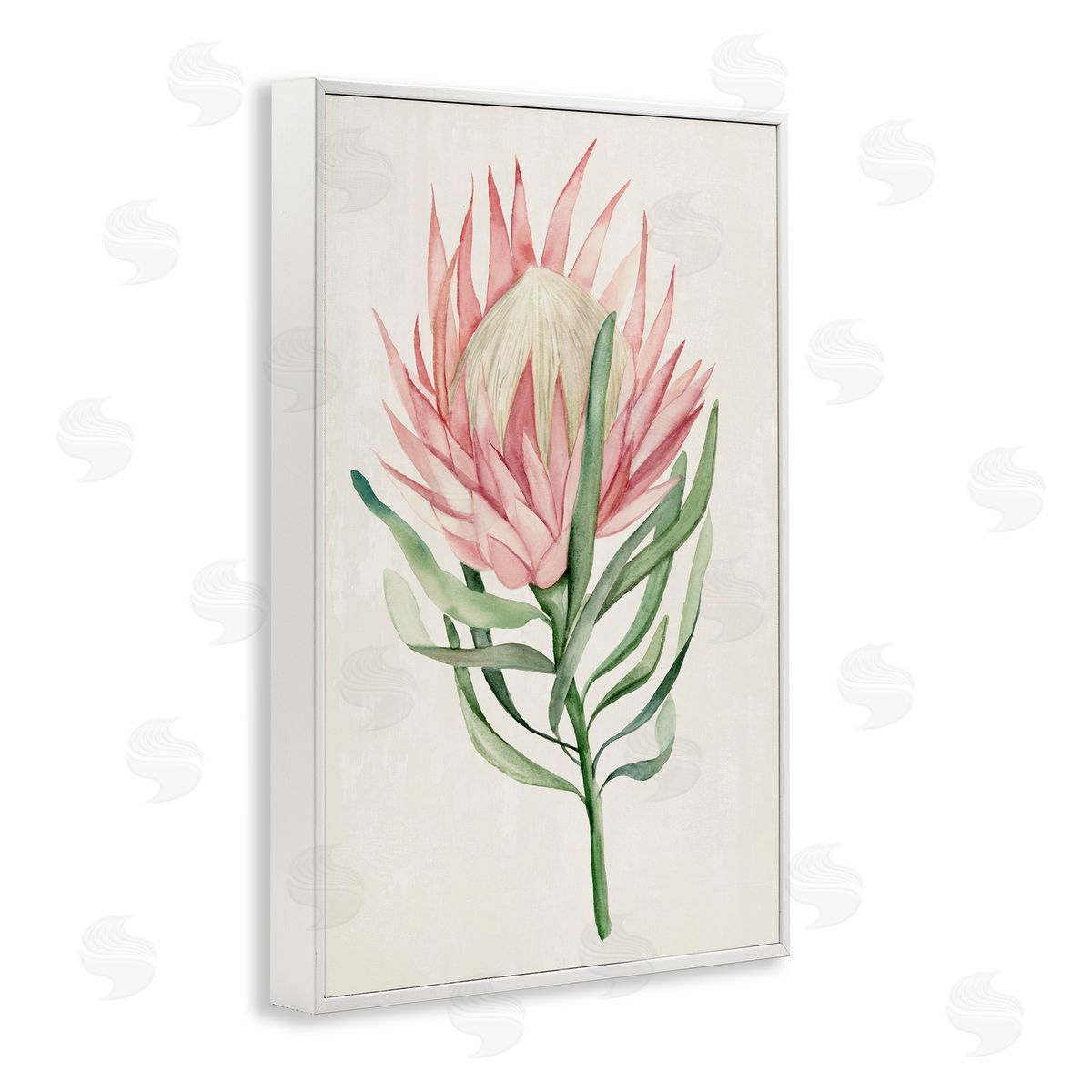 Hannah Dawson Tropical Grace Exotic Flower White Frame Giclee Art Print