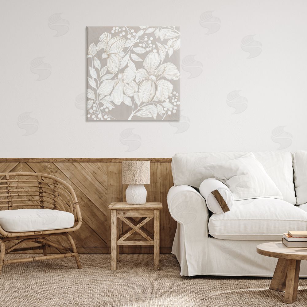 Hannah Dawson Botanical Symphony Neutrals Printed Wall Art in Room