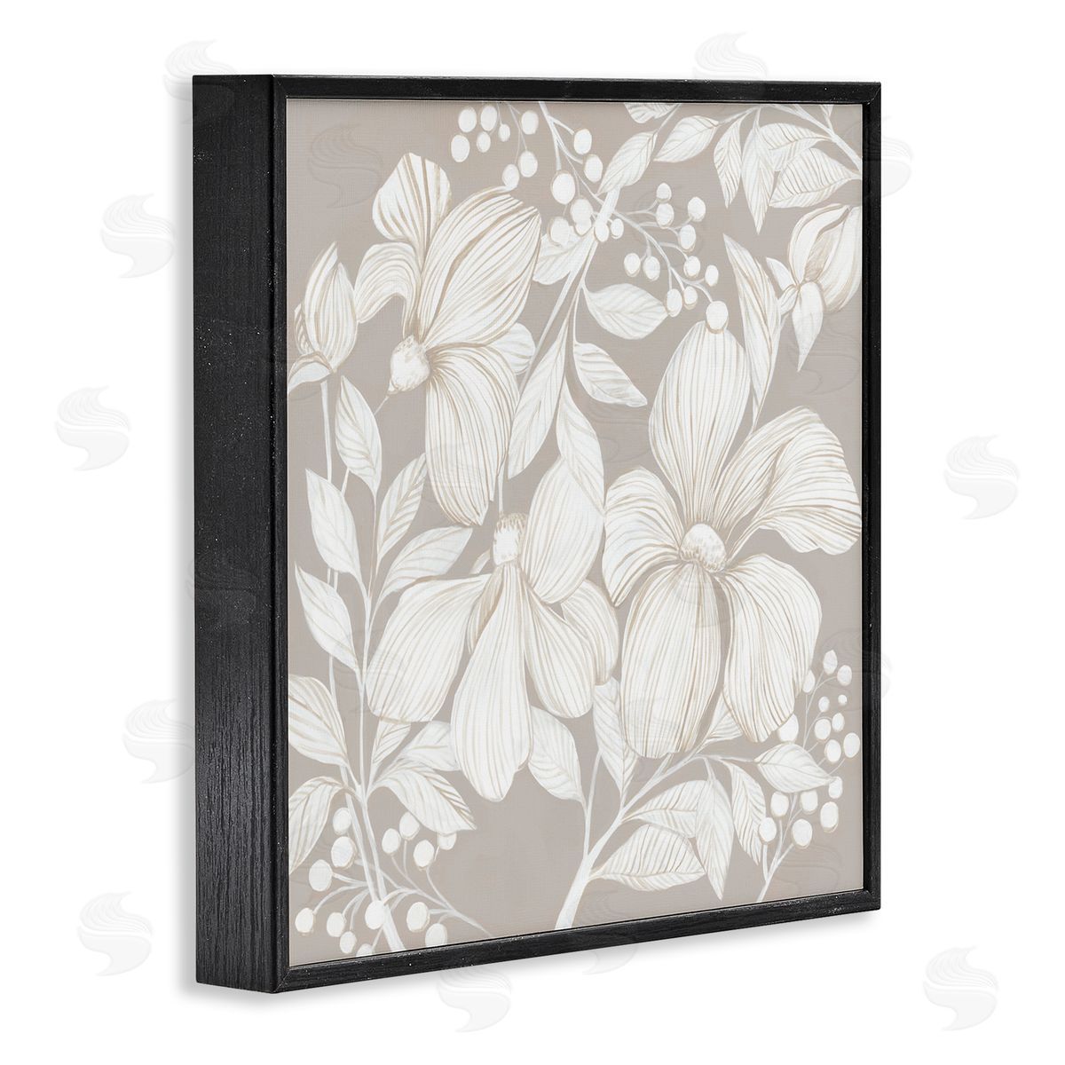 Hannah Dawson Botanical Symphony Neutrals Black Framed Giclee Art Print
