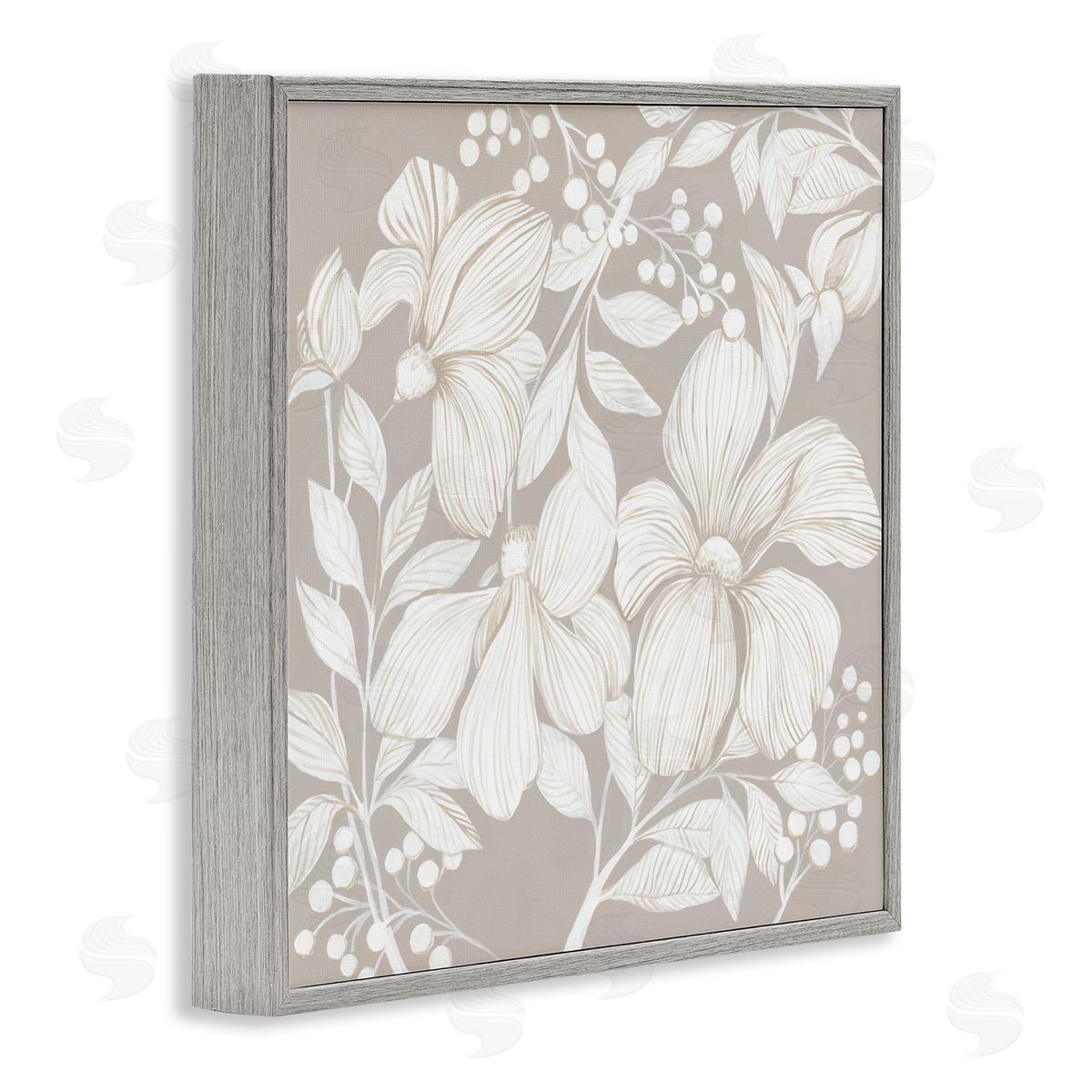 Hannah Dawson Botanical Symphony Neutrals Gray Framed Giclee Art Print