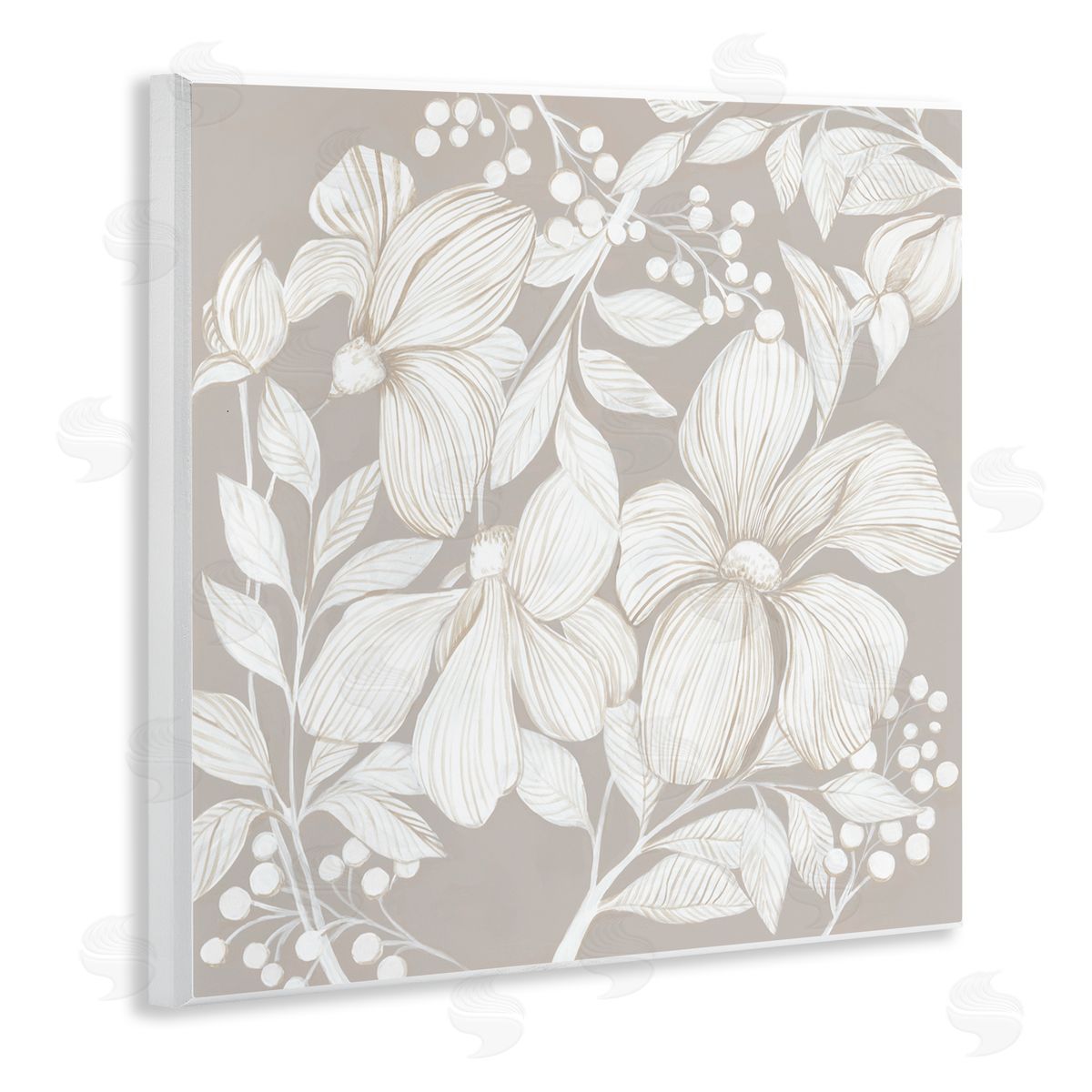 Hannah Dawson Botanical Symphony Neutrals Wall Plaque Art Print