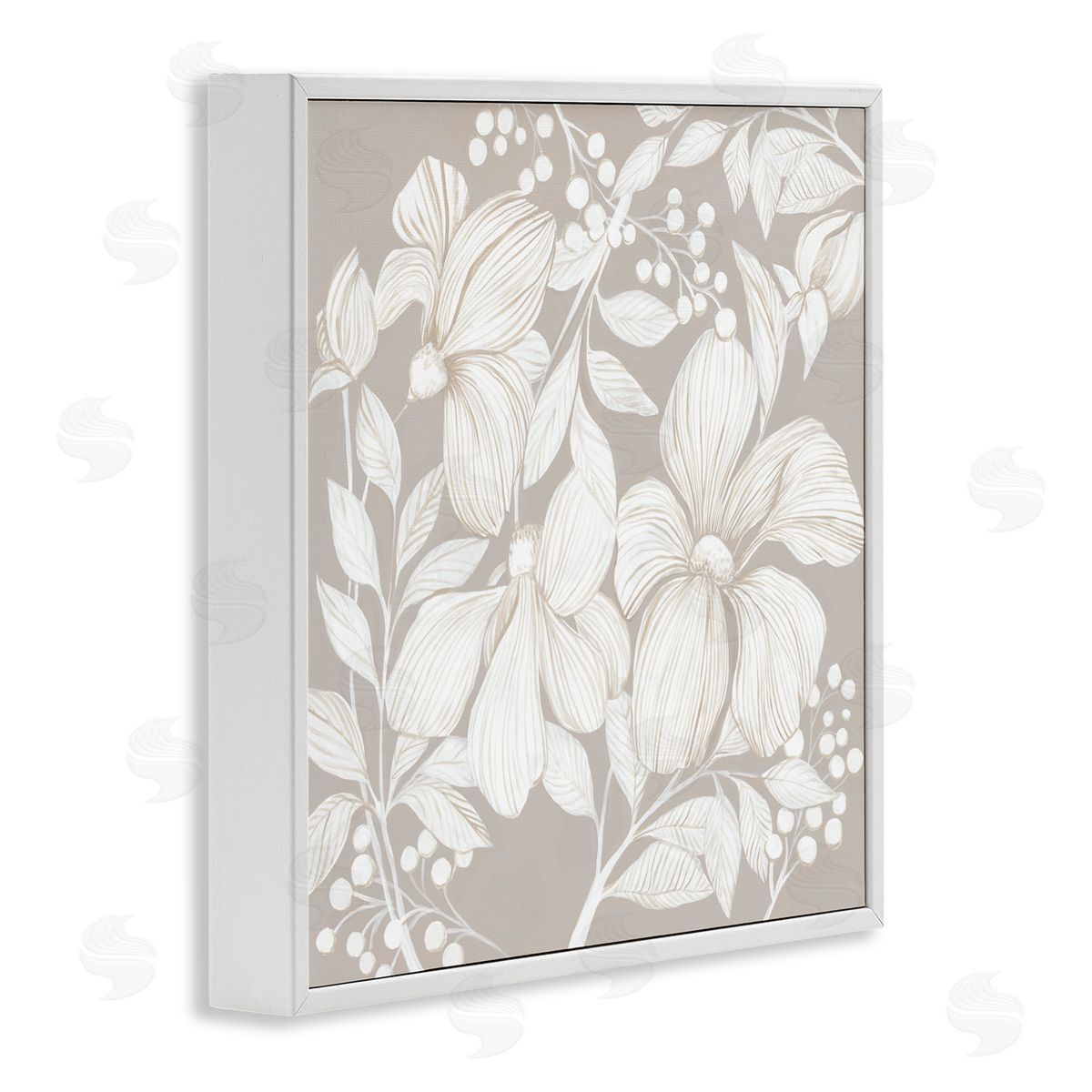 Hannah Dawson Botanical Symphony Neutrals White Frame Giclee Art Print