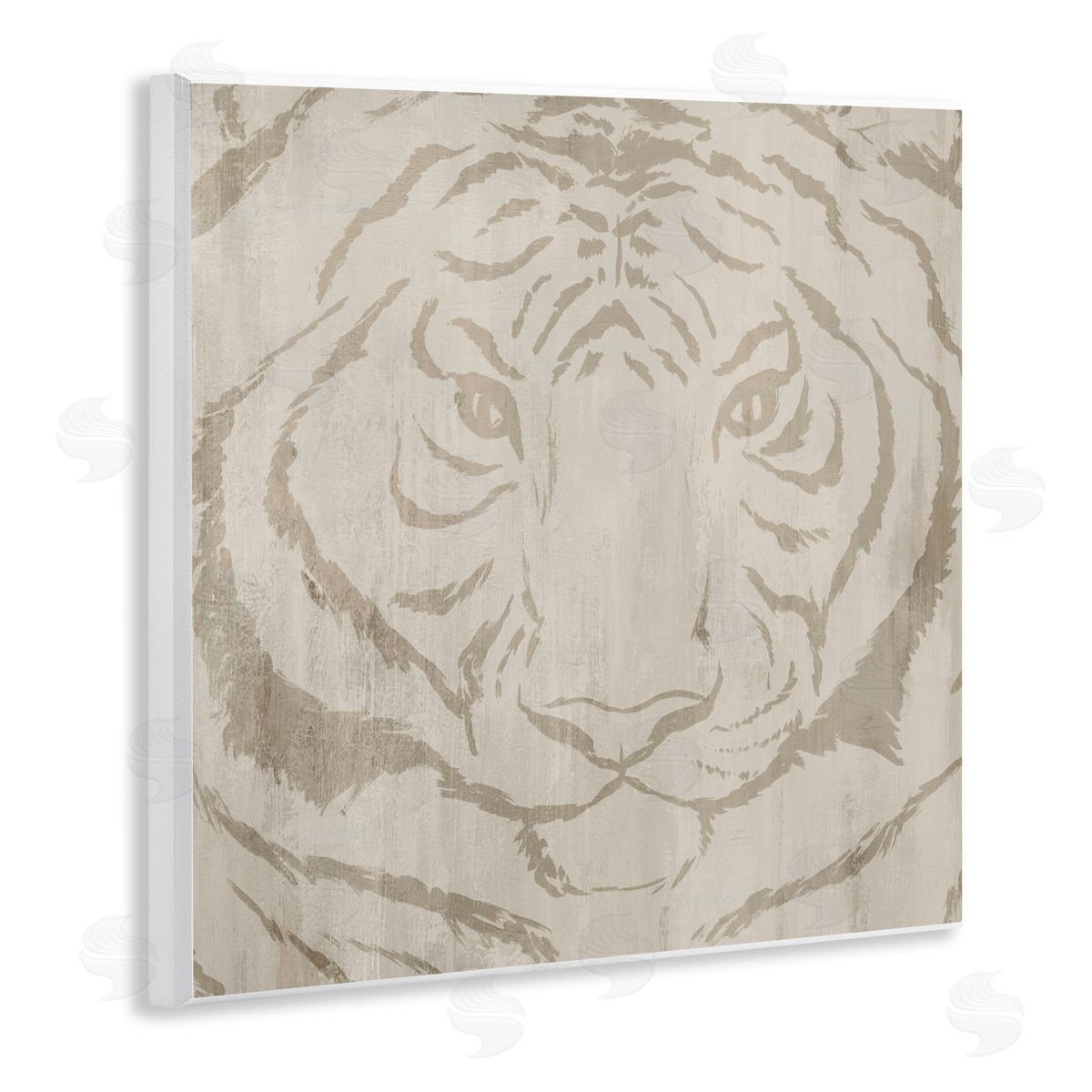 Hannah Dawson Neutral Majestic Tiger Wall Plaque Art Print