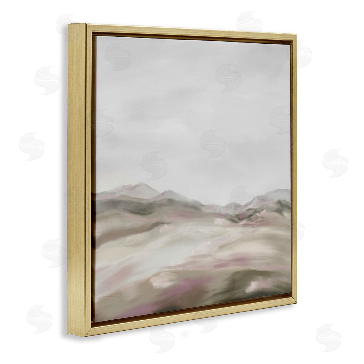 J:L Design The Vantage Point Landscape Gold Floating Frame Canvas Art Print