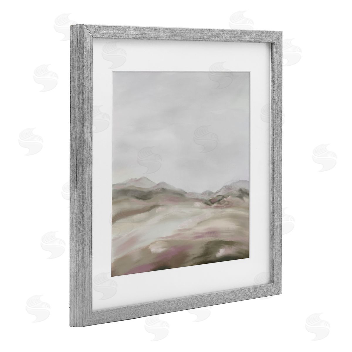 J:L Design The Vantage Point Landscape Gray Framed Print Under Glass Art