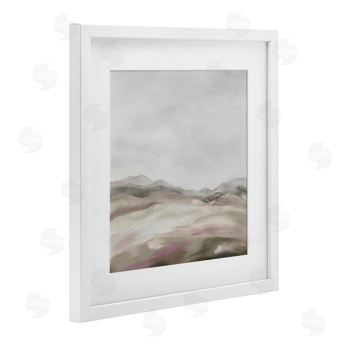 J:L Design The Vantage Point Landscape White Framed Print Under Glass Art