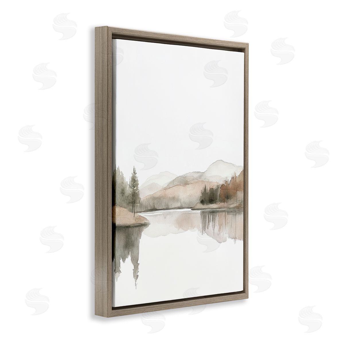 Mona Grace Softly Flowing Watercolor Seascape Canvas Wall Art Print