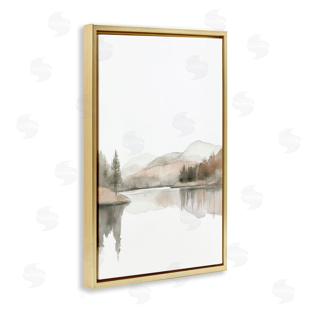 Mona Grace Softly Flowing Watercolor Seascape Canvas Wall Art Print