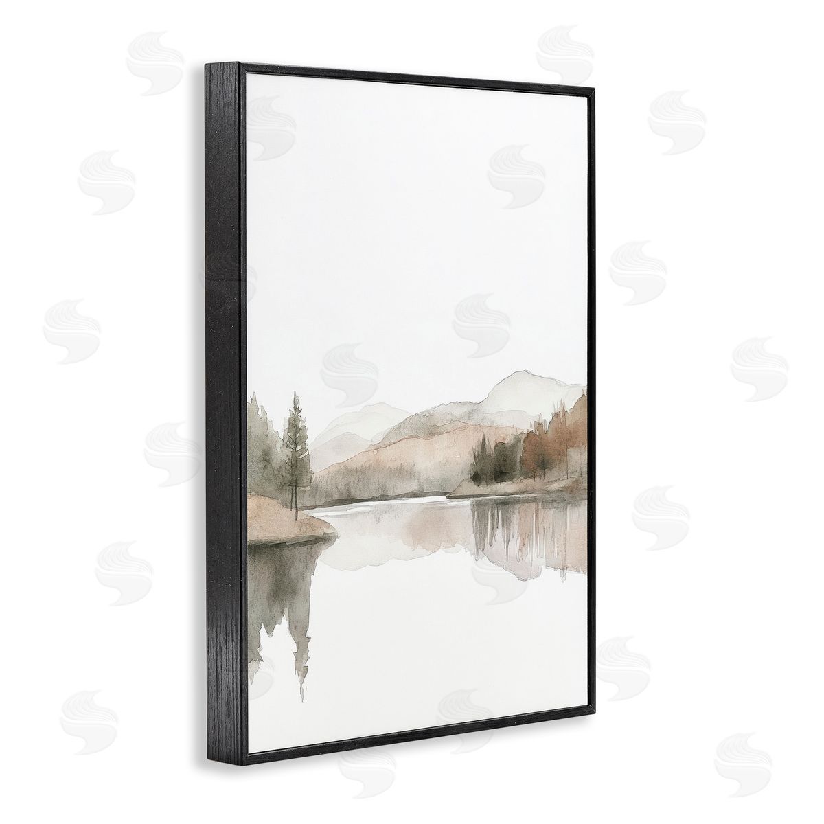 Mona Grace Softly Flowing Watercolor Seascape Canvas Wall Art Print