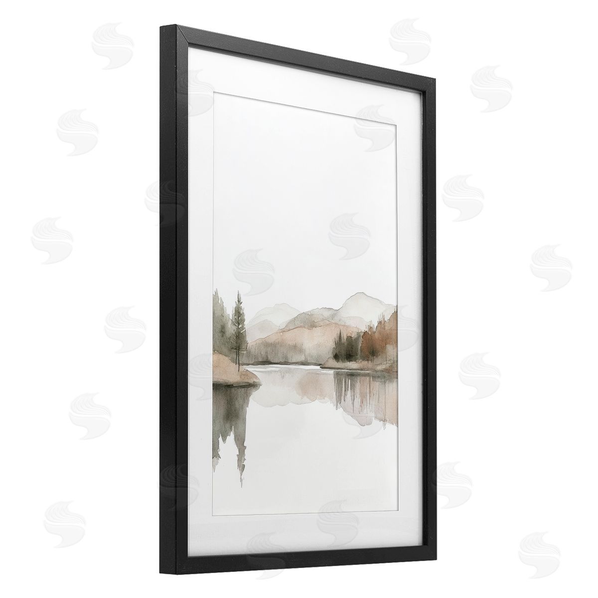Mona Grace Softly Flowing Watercolor Seascape Canvas Wall Art Print