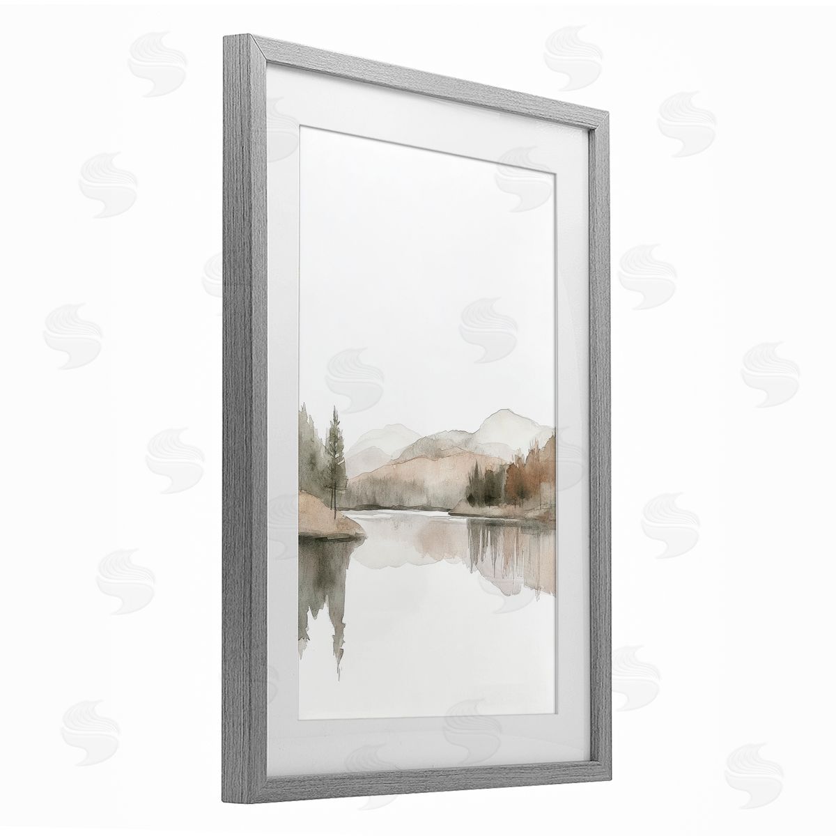 Mona Grace Softly Flowing Watercolor Seascape Canvas Wall Art Print