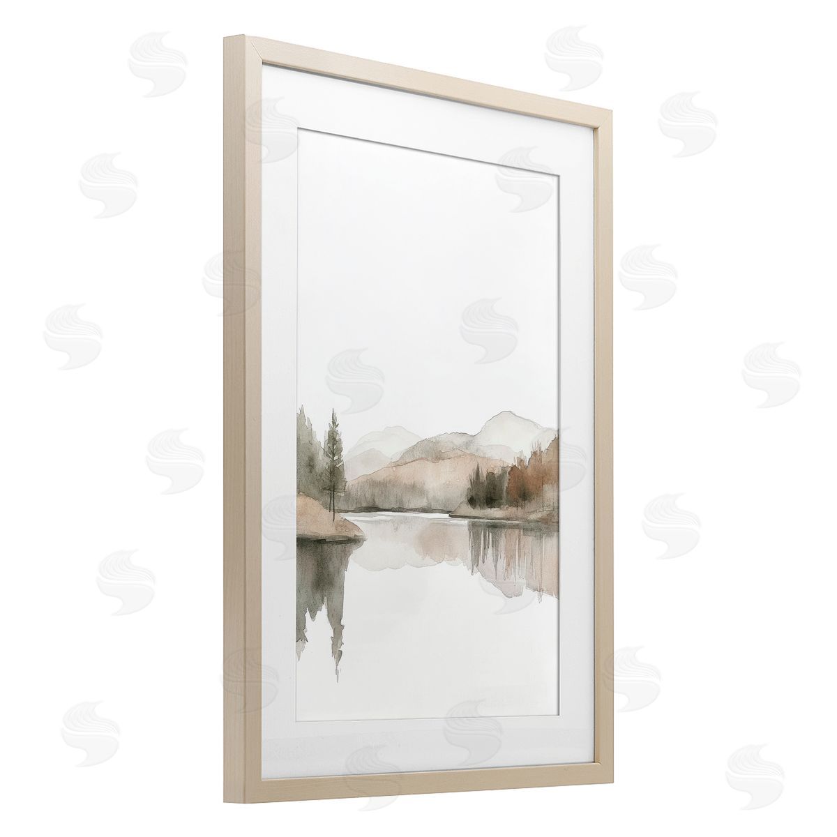 Mona Grace Softly Flowing Watercolor Seascape Canvas Wall Art Print