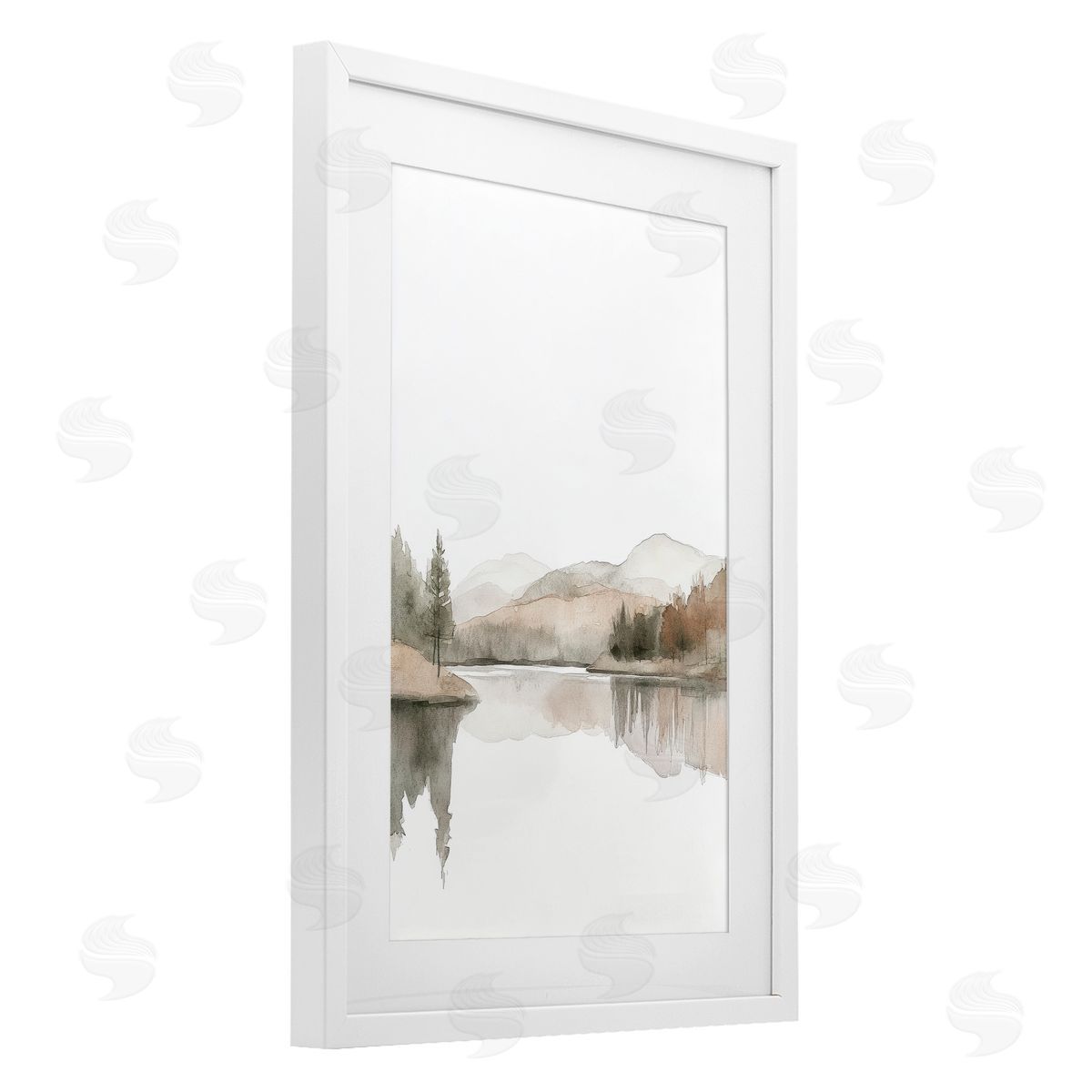 Mona Grace Softly Flowing Watercolor Seascape Canvas Wall Art Print