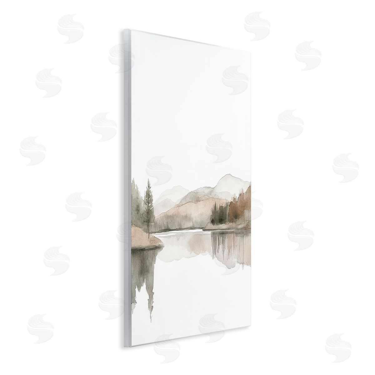 Mona Grace Softly Flowing Watercolor Seascape Canvas Wall Art Print