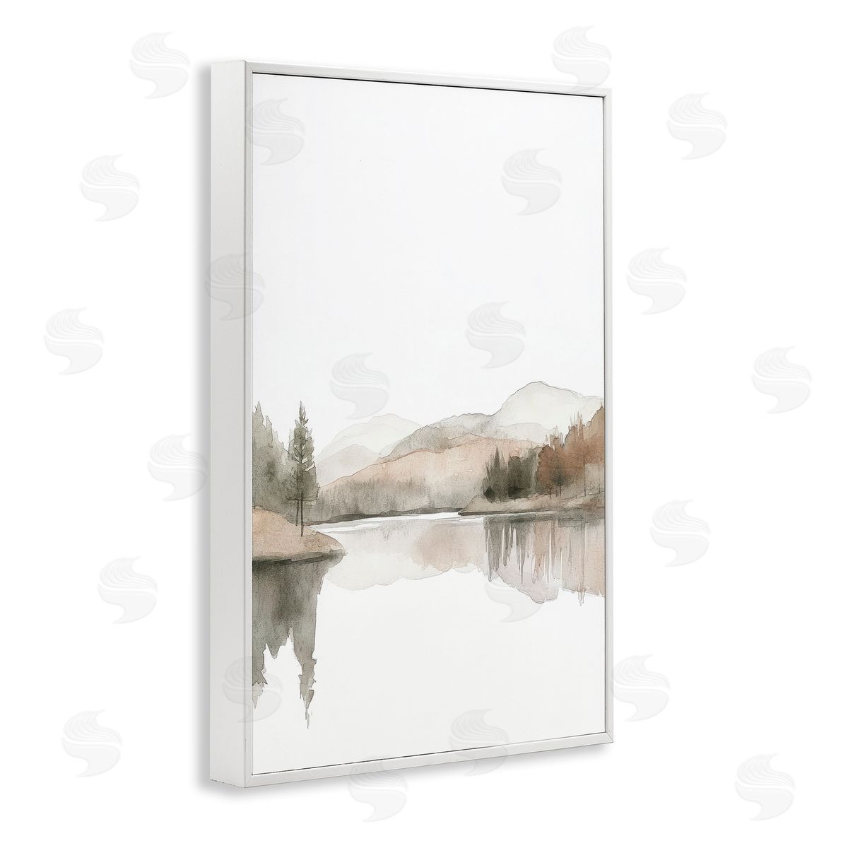 Mona Grace Softly Flowing Watercolor Seascape Canvas Wall Art Print