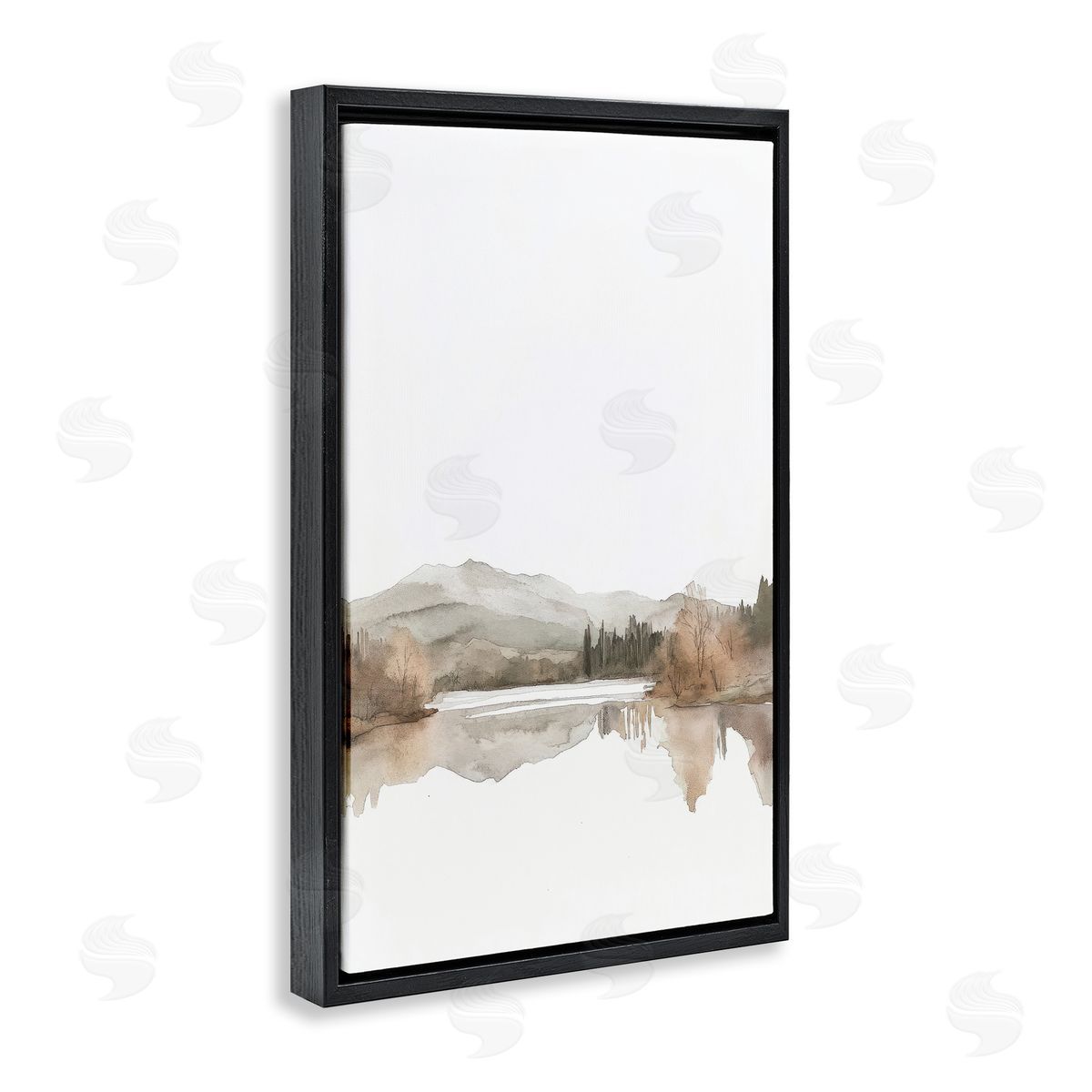 Mona Grace Muted Soft Flowing Lake Canvas Wall Art Print