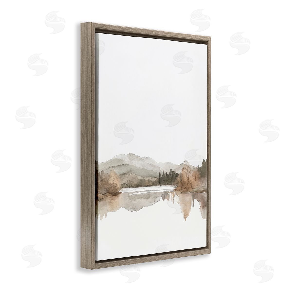 Mona Grace Muted Soft Flowing Lake Canvas Wall Art Print