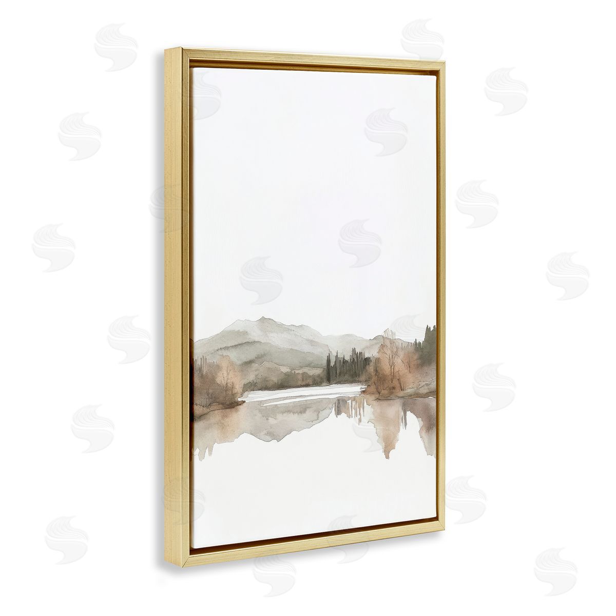 Mona Grace Muted Soft Flowing Lake Canvas Wall Art Print