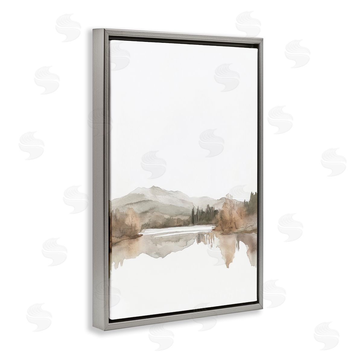 Mona Grace Muted Soft Flowing Lake Canvas Wall Art Print