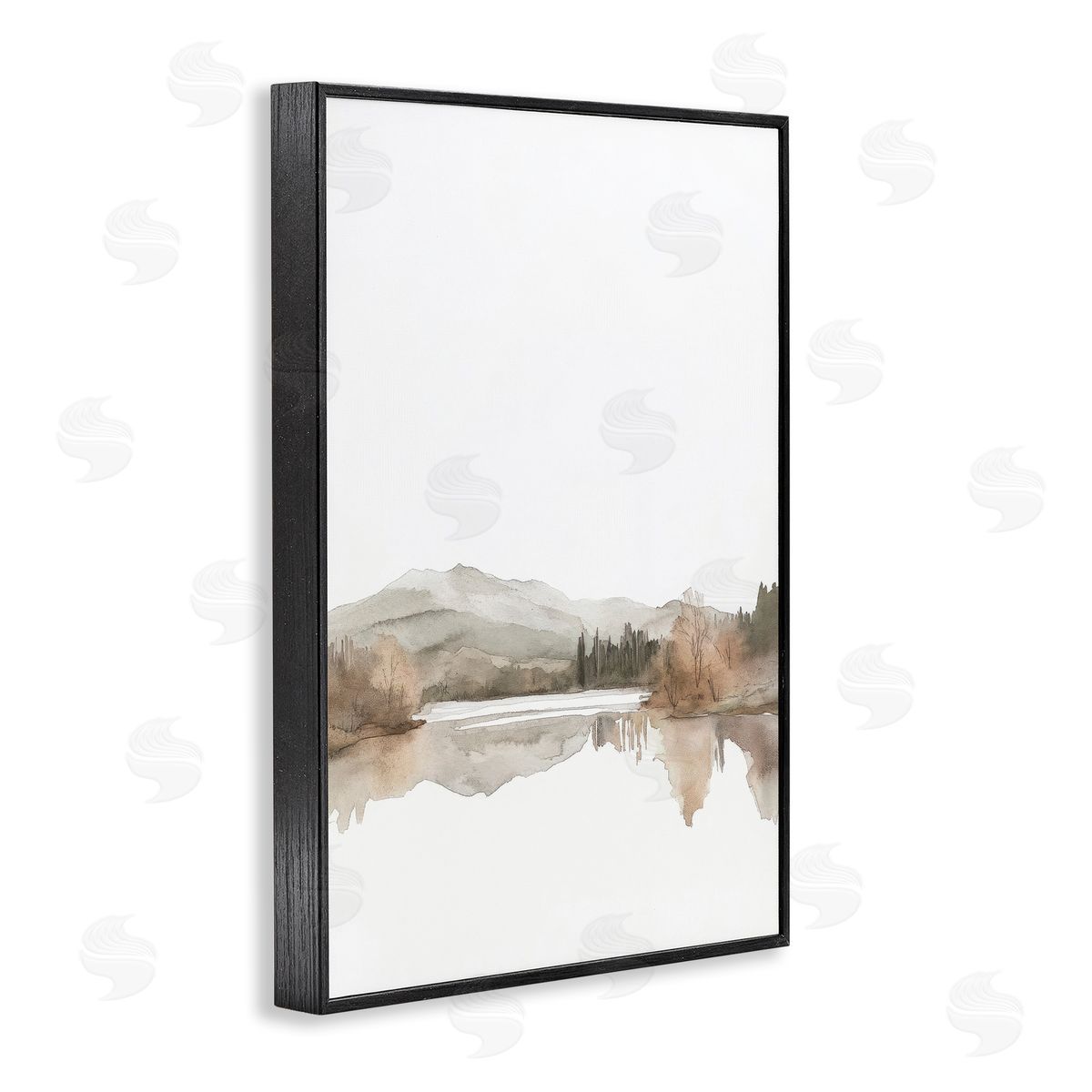 Mona Grace Muted Soft Flowing Lake Canvas Wall Art Print