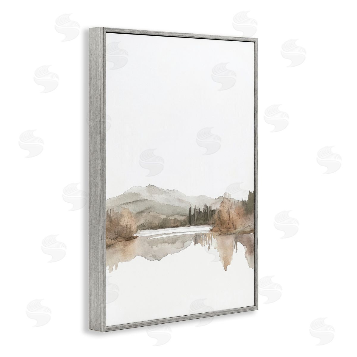 Mona Grace Muted Soft Flowing Lake Canvas Wall Art Print