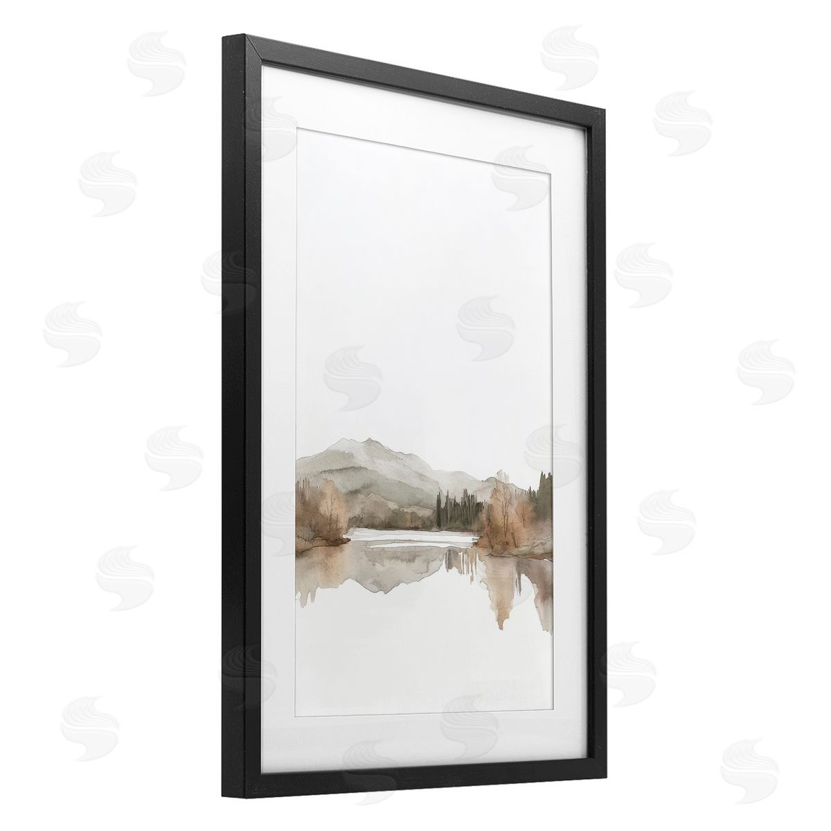 Mona Grace Muted Soft Flowing Lake Canvas Wall Art Print