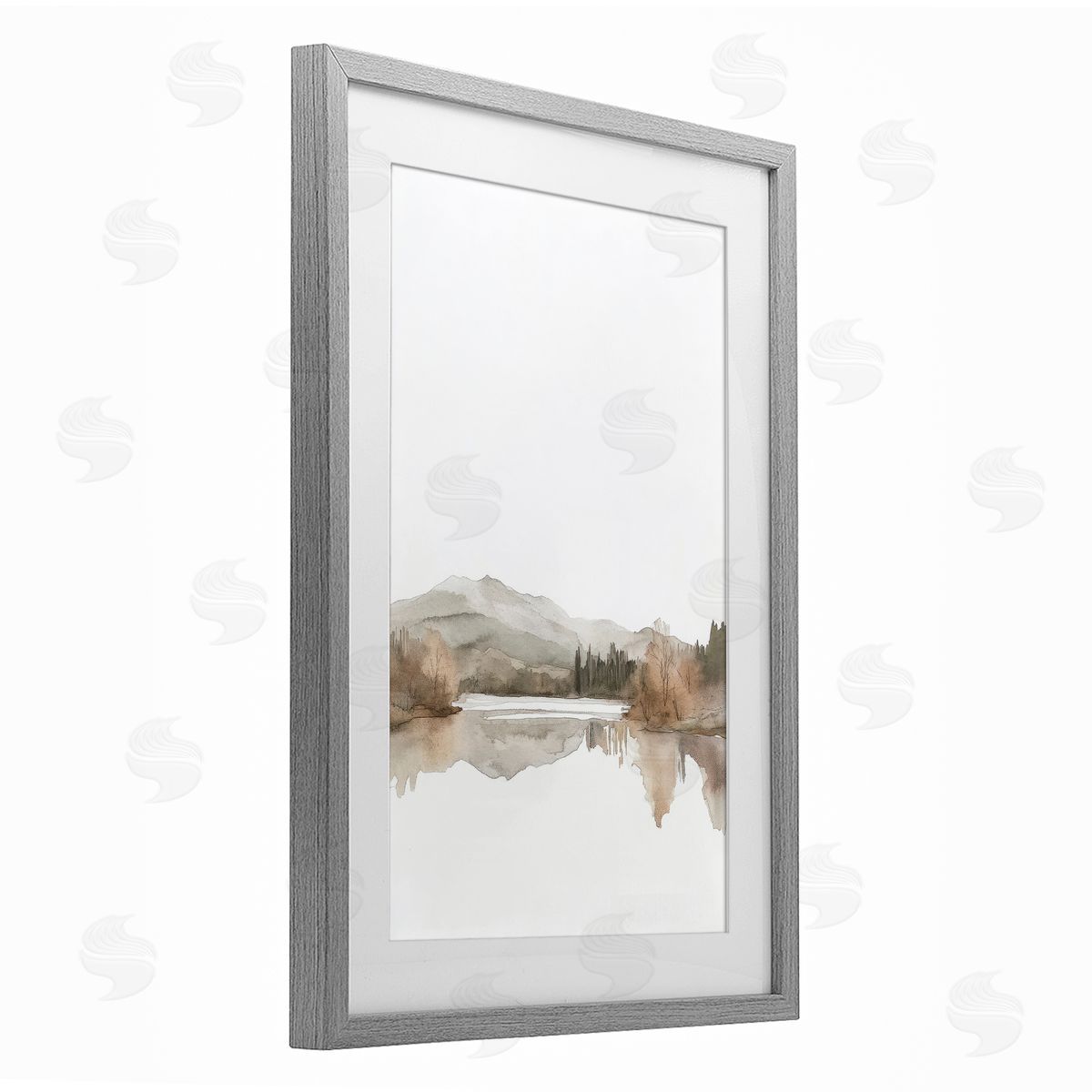 Mona Grace Muted Soft Flowing Lake Canvas Wall Art Print