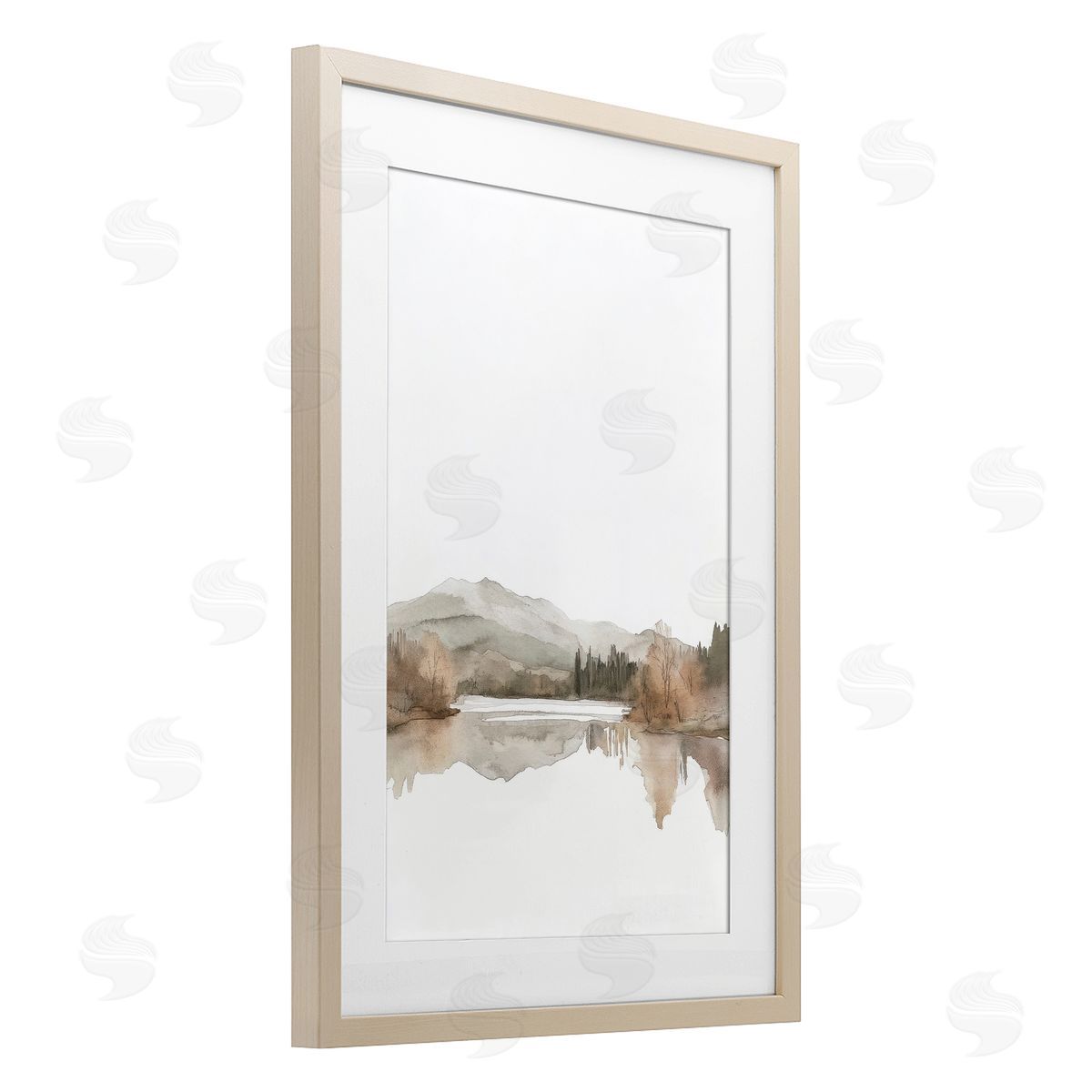 Mona Grace Muted Soft Flowing Lake Canvas Wall Art Print