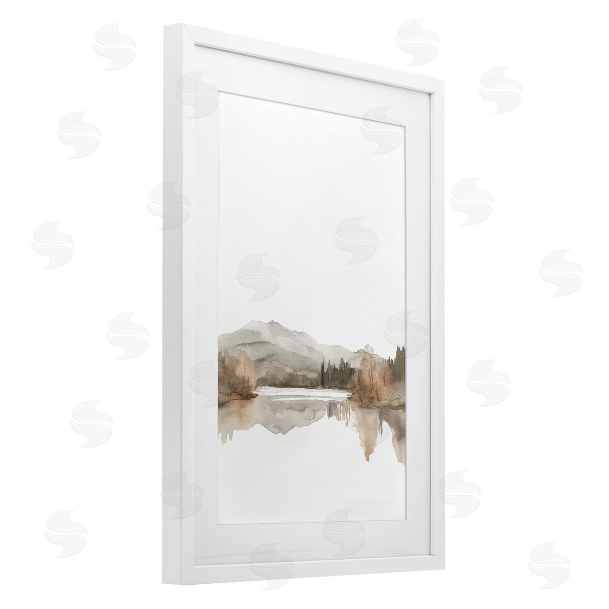 Mona Grace Muted Soft Flowing Lake Canvas Wall Art Print