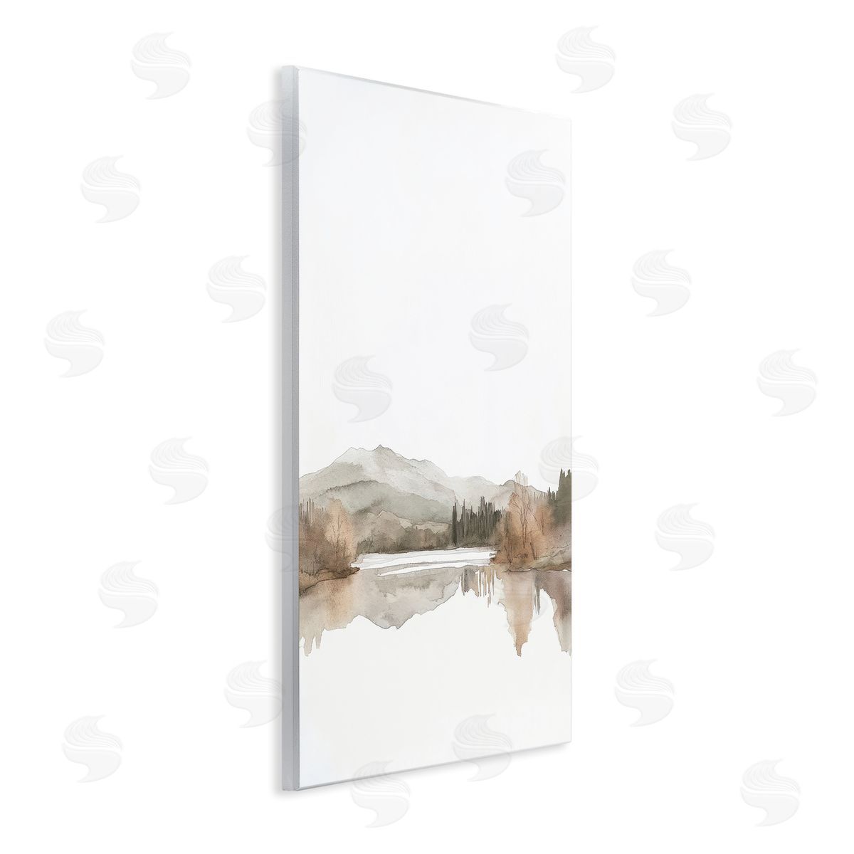 Mona Grace Muted Soft Flowing Lake Canvas Wall Art Print