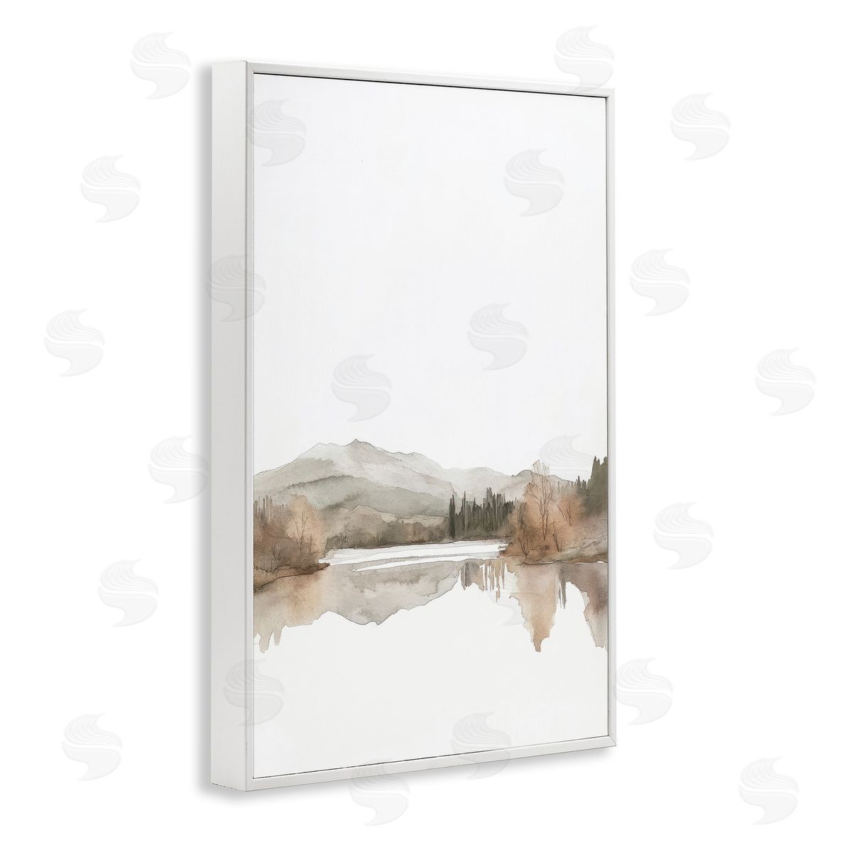 Mona Grace Muted Soft Flowing Lake Canvas Wall Art Print