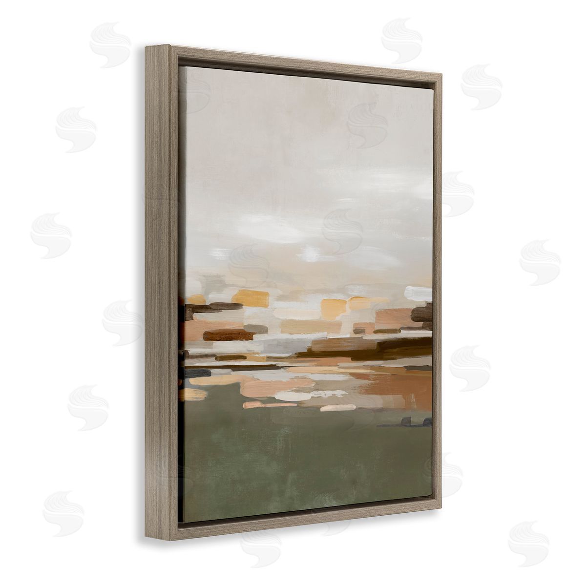 Emma Peal Unusual With Green Abstraction Canvas Wall Art Print