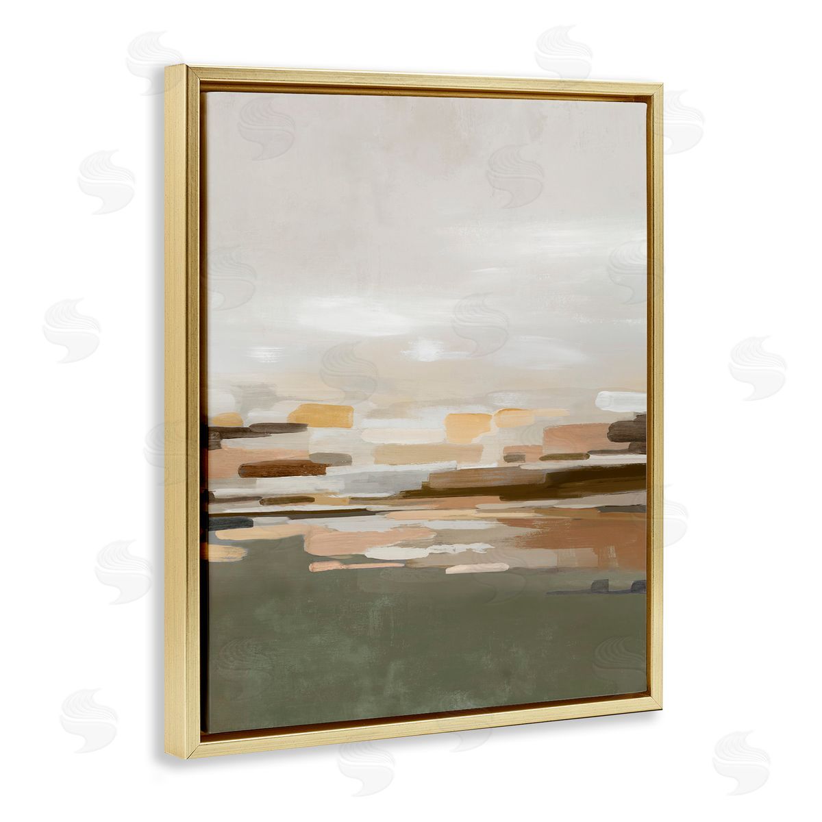 Emma Peal Unusual With Green Abstraction Canvas Wall Art Print